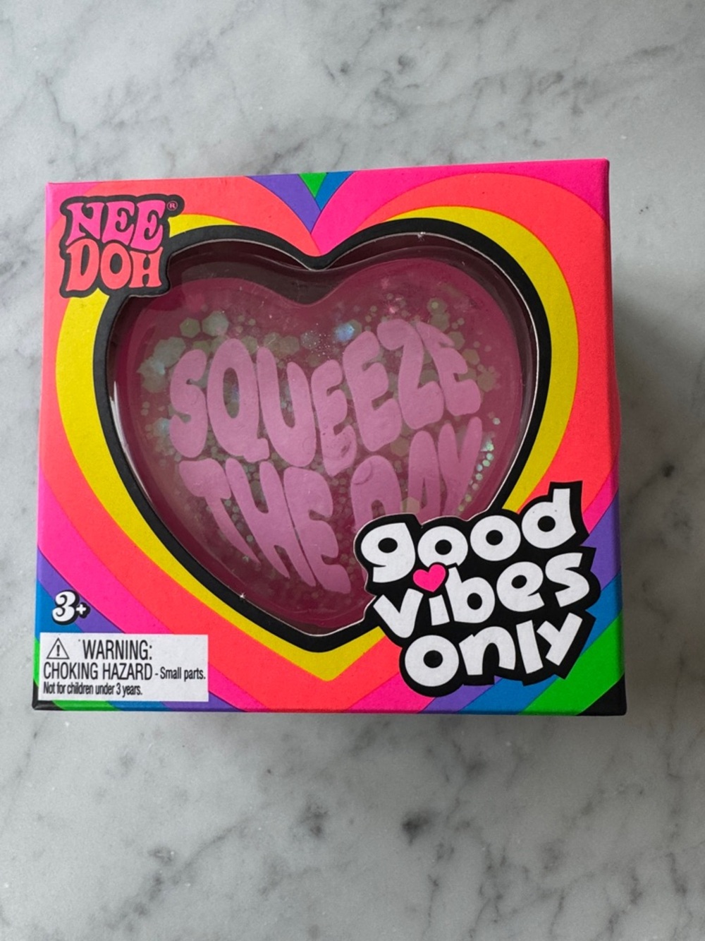 Pink Heart Squeeze Toy - Good Vibes Only